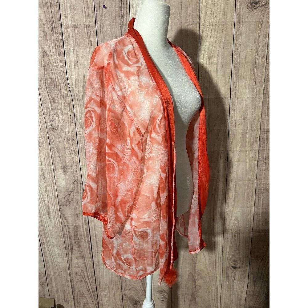 Vintage MSM Fashion Sheer Pink Cardigan - Picture 9 of 11